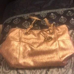 Metallic Gold Michael Kors tote